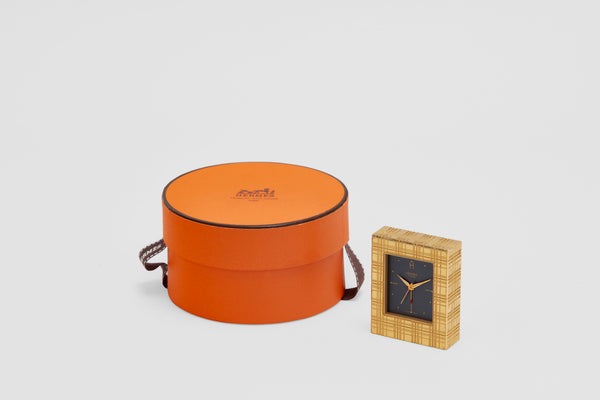 エルメス　トラベルアラームクロック　コンパクトミラー　セット Hermès Travel Alarm Clock – Foundwell