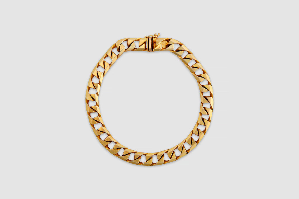 14k Angled Curb Link Bracelet