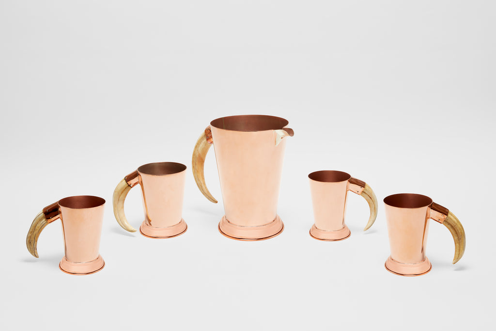 Copper & Tusk Pitcher Tankard Set