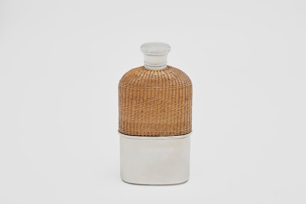 Rattan Drinking Flask with Removable Cup