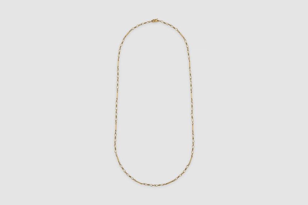 14 Carat Fancy Bar Lover's Knot Link Chain