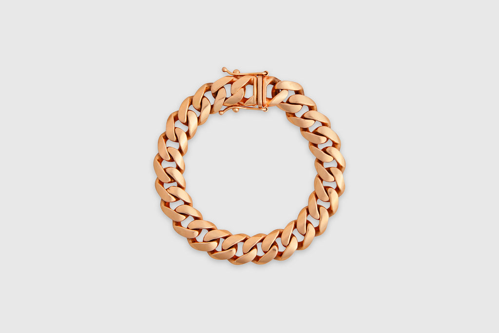 14k Pink Soft Curb Link Bracelet