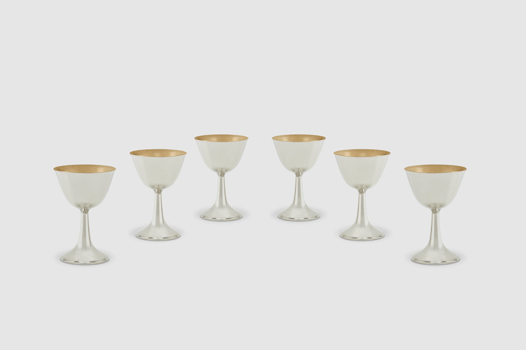 Set of Six Sterling Martini Coupes