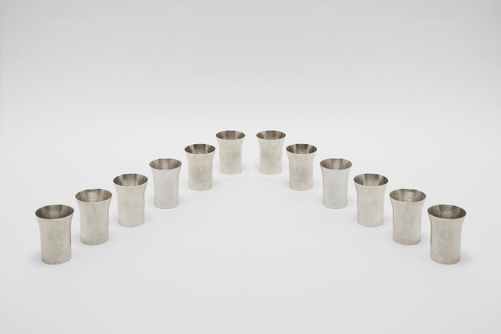 Set of Twelve Sterling Shot Cups