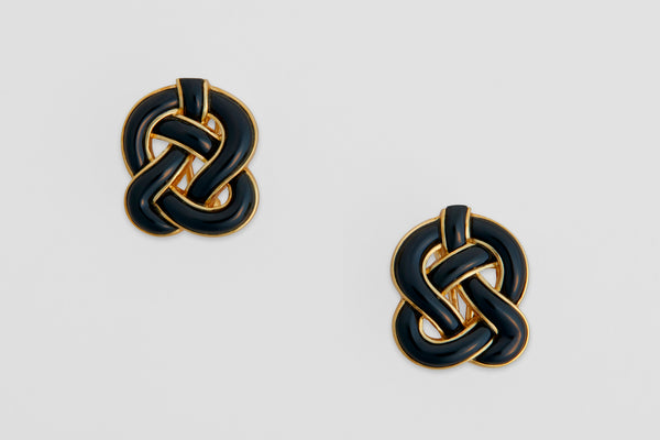 Tiffany & Co. 18 Carat Onyx Knot Angela Cummings Earrings – Foundwell