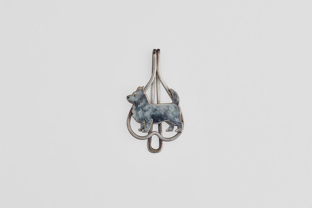 Terrier Sterling Enamel Money Clip