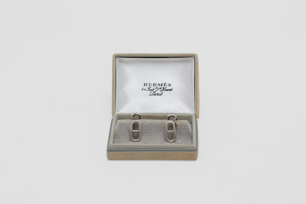 Hermès｜ Cufflinks〝GLENAN〟 Flibustier cufflinks - Black | Hermès USA
