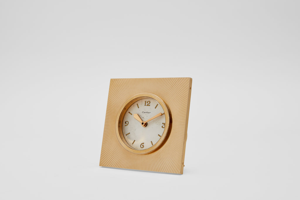 Gold Cartier Desk Clock