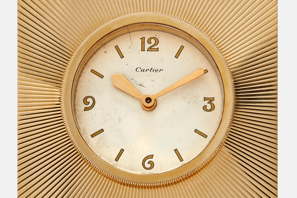 Gold Cartier Desk Clock Foundwell