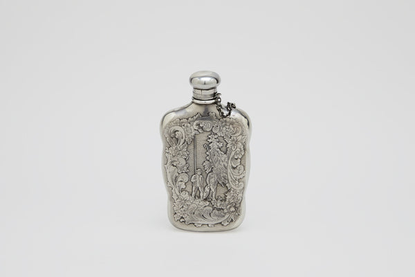 銀製　ボトル　シルバー　レトロ Sterling Silver Fly Fishing Hip Flask – Foundwell