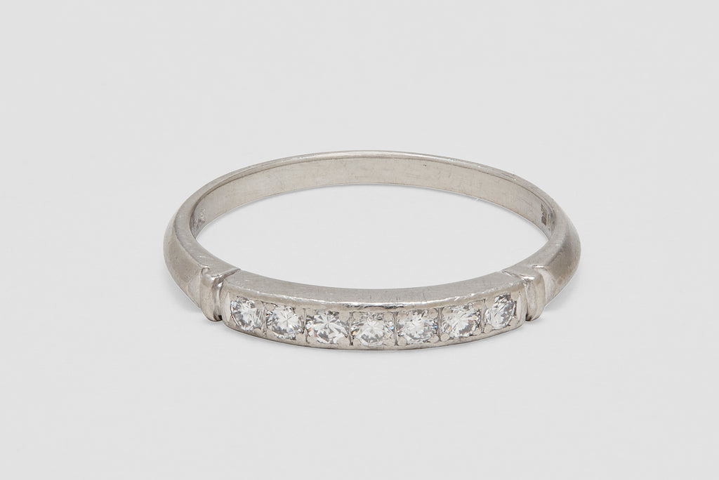 Platinum Art Deco Diamond Band