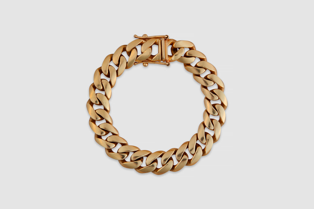 14k Yellow Gold Soft Curb Link Bracelet