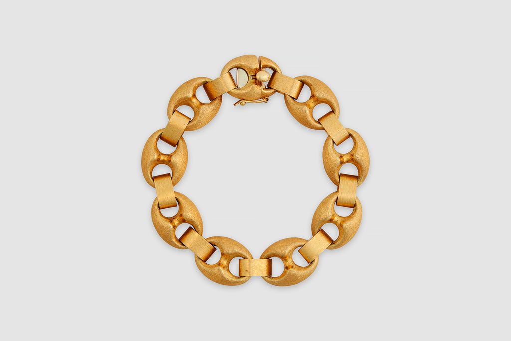 18 Carat Yellow Gold Coffee Bean Bracelet
