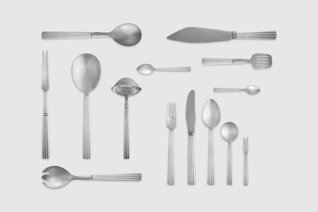 59 Piece Georg Jensen Bernadotte Pattern Flatware Set