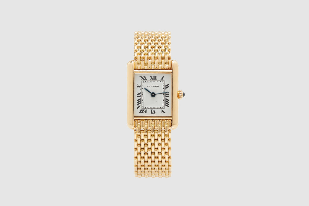 Cartier Tank Louis on Beads of Rice Bracelet