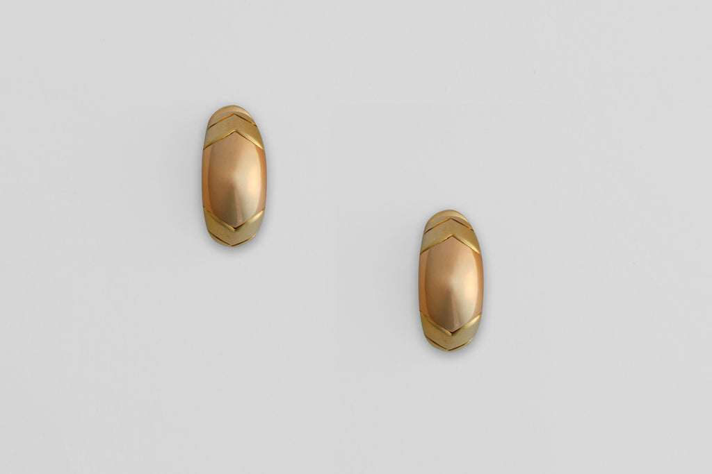 18 Carat Bulgari 'Tronchetto' Half Hoop Earrings