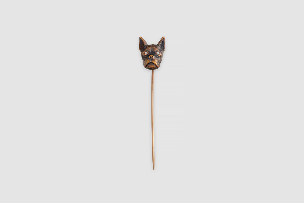 14 Carat French Bulldog Stick Pin
