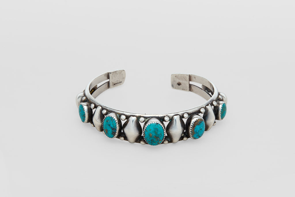 Sterling Silver Graduated Turquoise Cuff