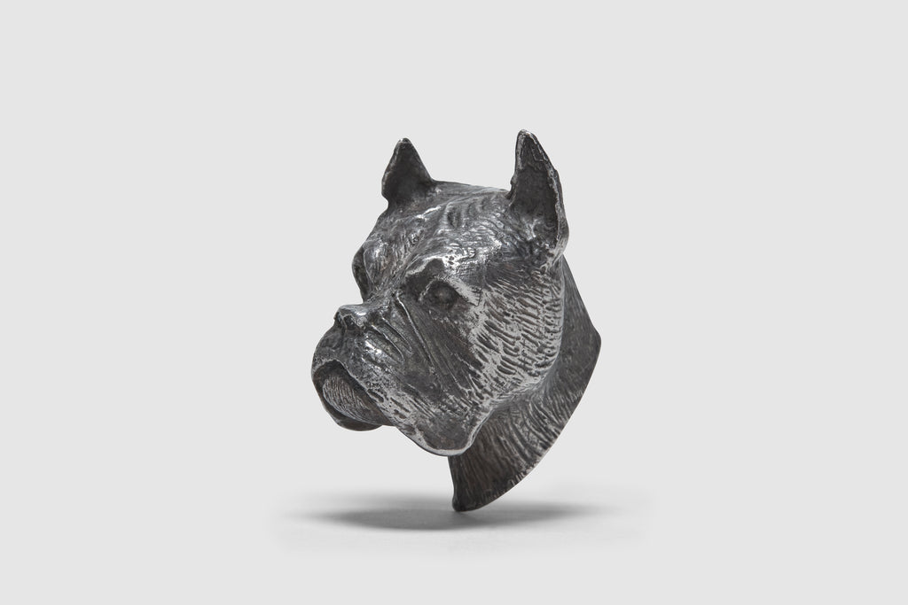 Sterling Boxer Dog Pin