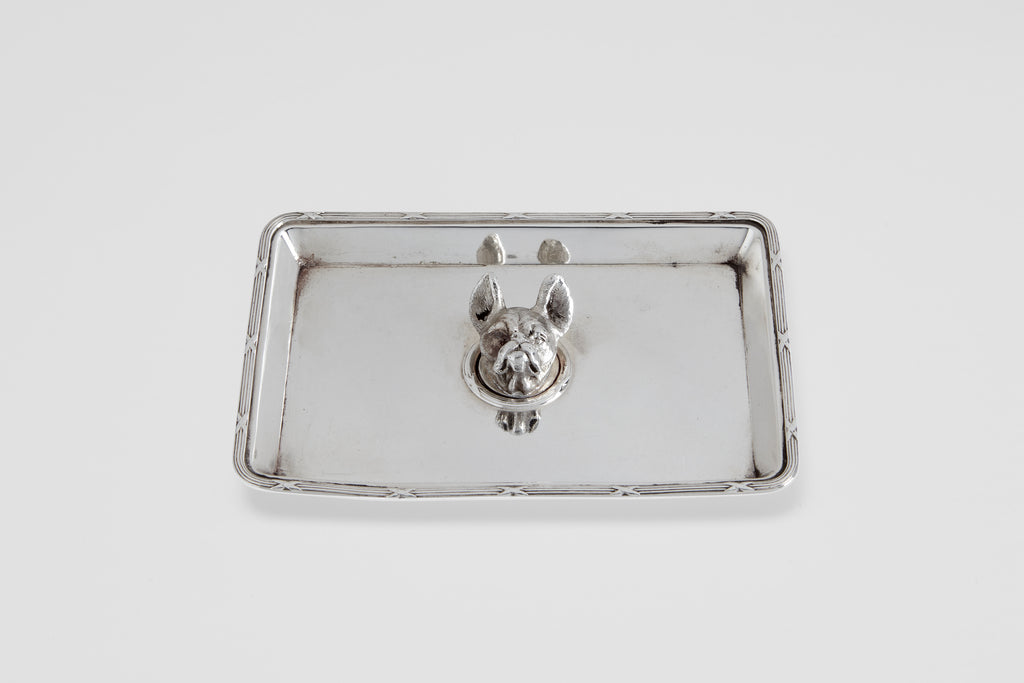 Sterling Silver French Bulldog Pin Tray
