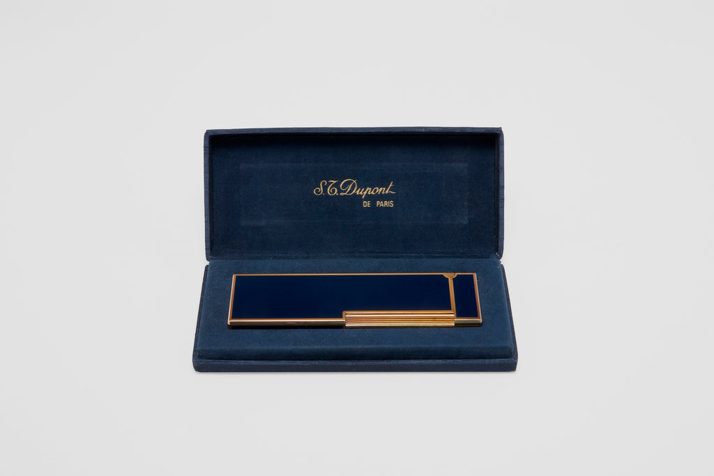 S.T. Dupont Gold Plated Lacquered Table Lighter