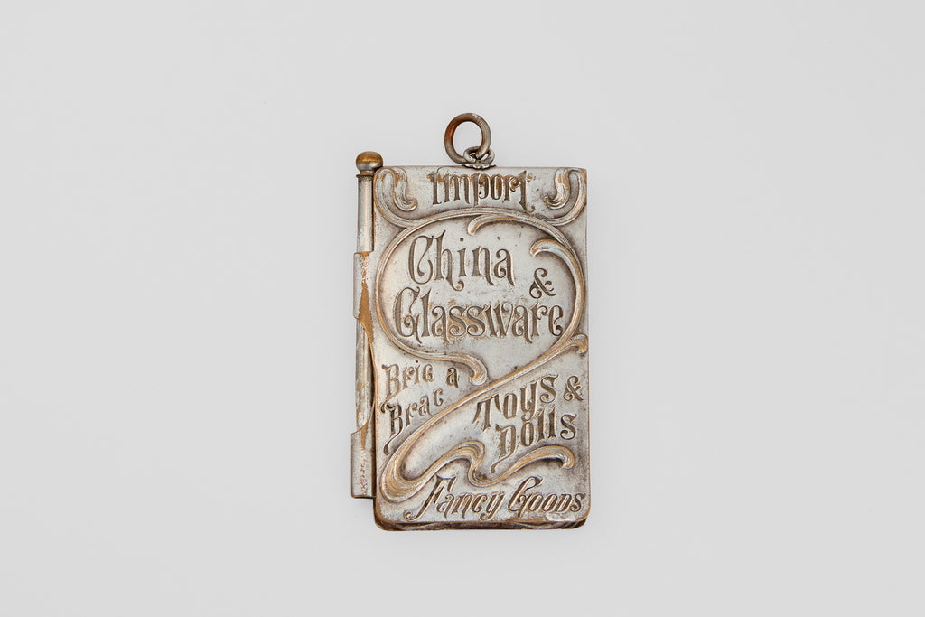 Silver Plate Notepad & Pencil