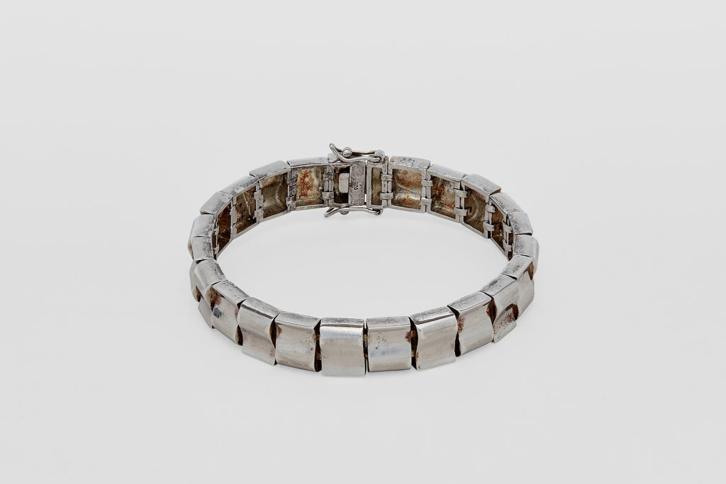 Sterling Angular Link Bracelet