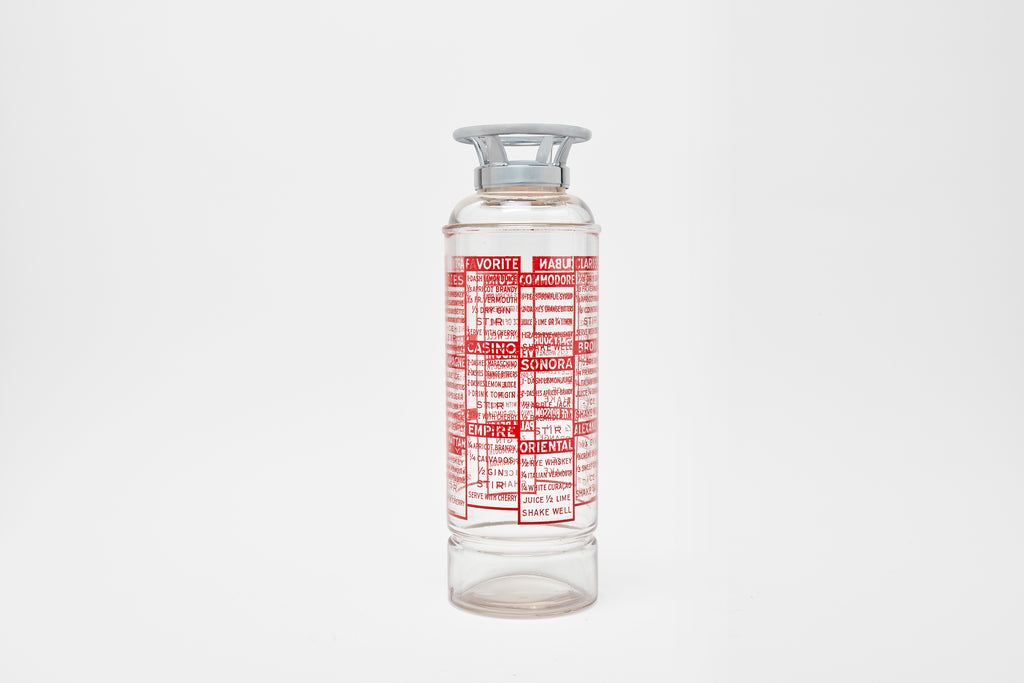 Clear Glass 'Thirst Extinguisher' Cocktail Shaker