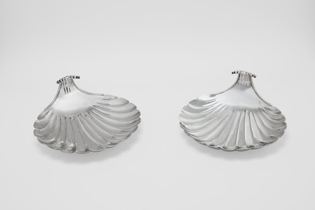 Pair of Large Sterling Porter Blanchard Shell Dishes