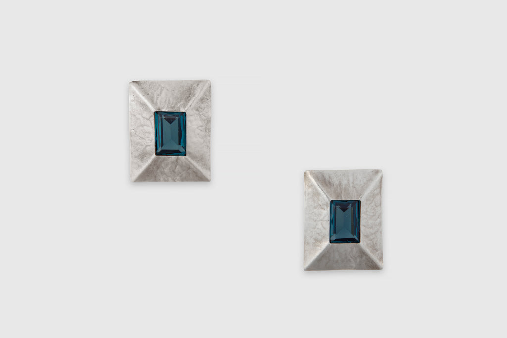 Sterling Modernist  Earrings