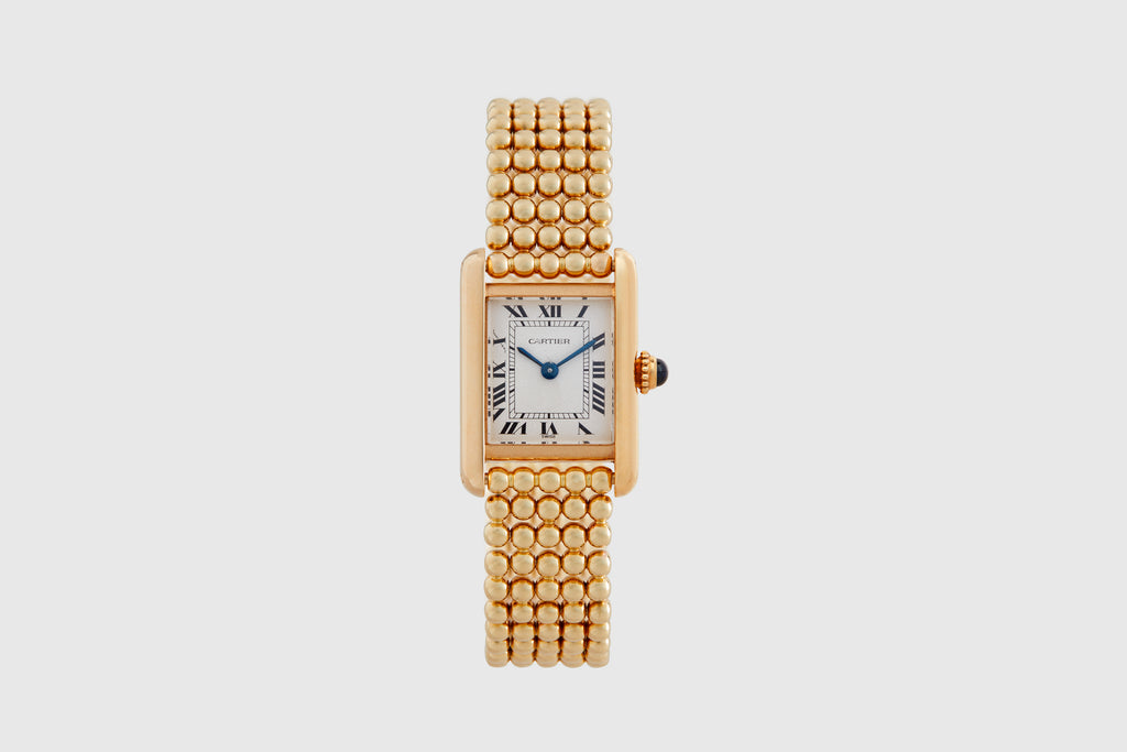 Cartier Tank Louis on Beaded Bracelet