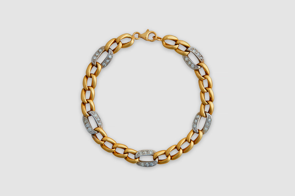 18k Diamond Curb Link Bracelet