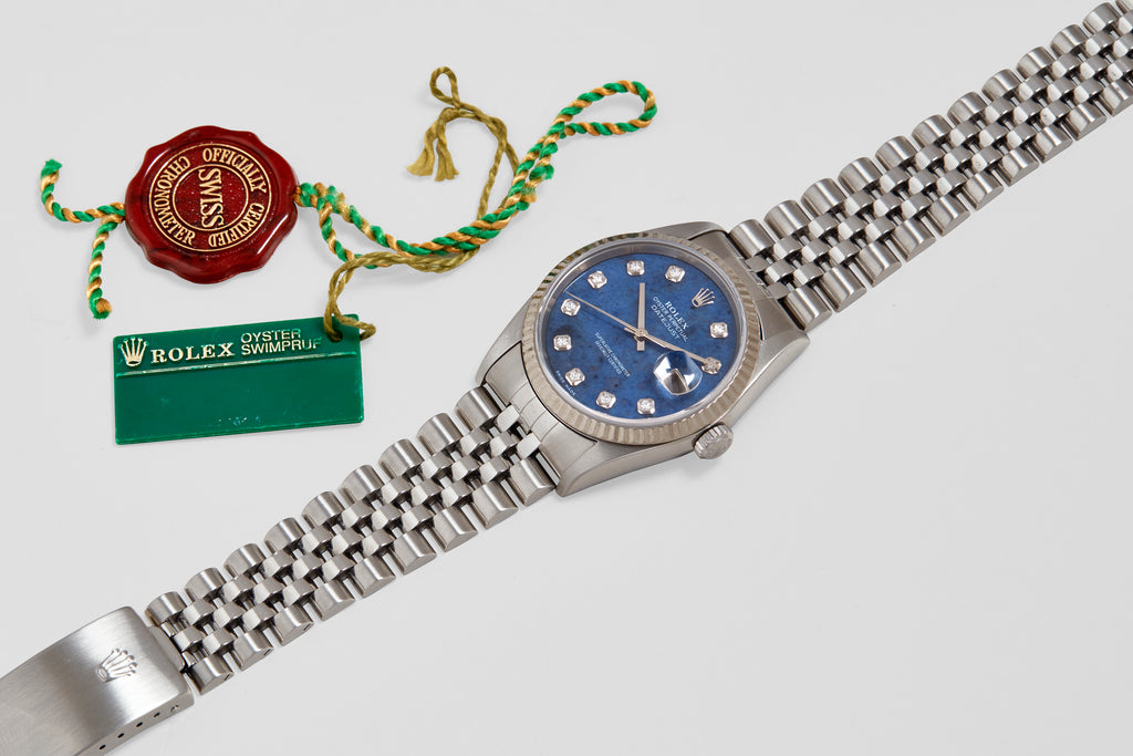ROLEX キーホルダー シルバー Rolex Oyster Perpetual Datejust 2000 Sodalite Dial – Foundwell