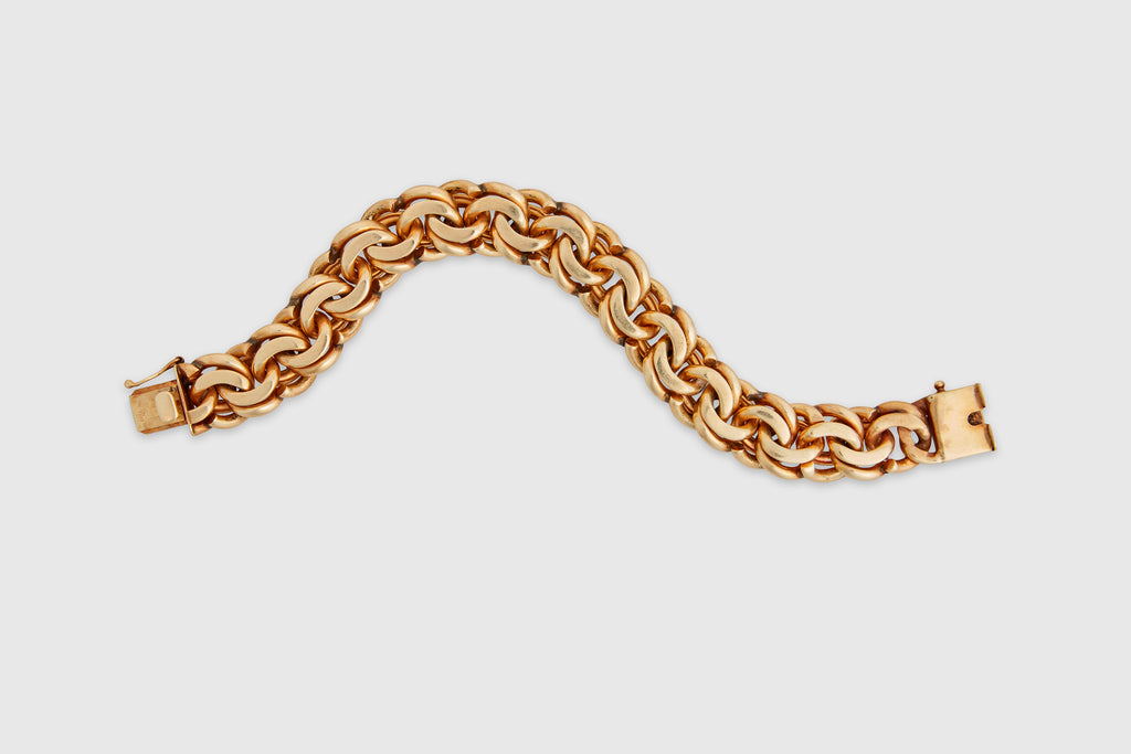 14k Tiffanty XL Gold Multi Link Bracelet