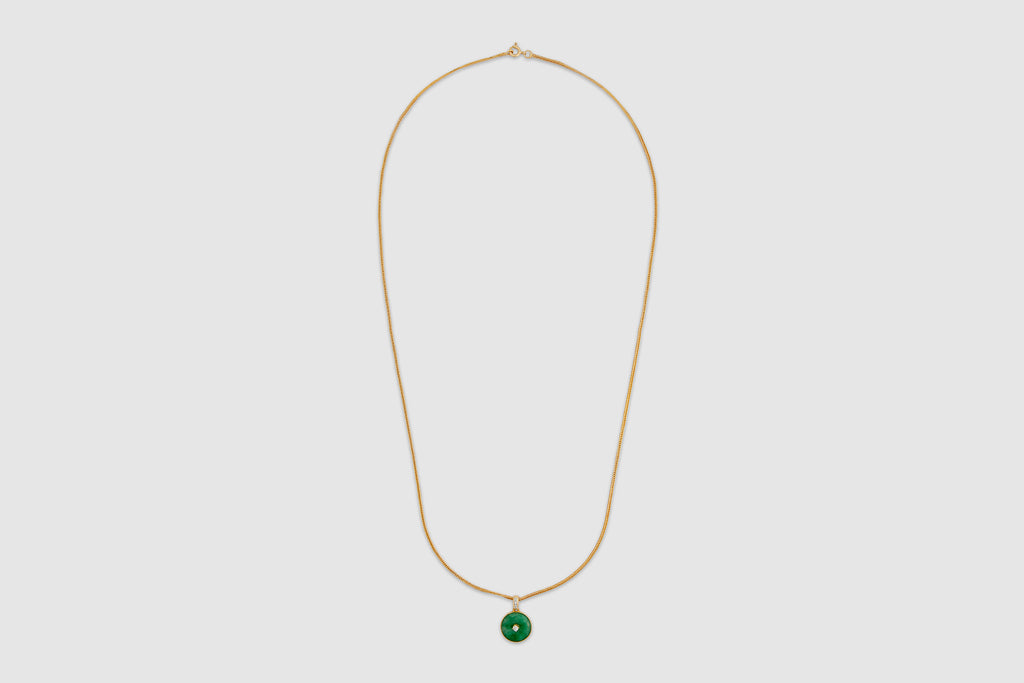 18k Gold & Jade Pendant Necklace