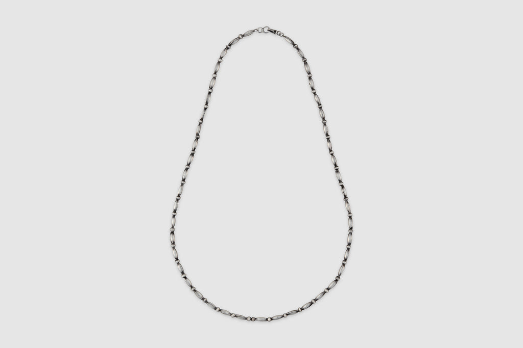 Native American Silver Bead Necklace