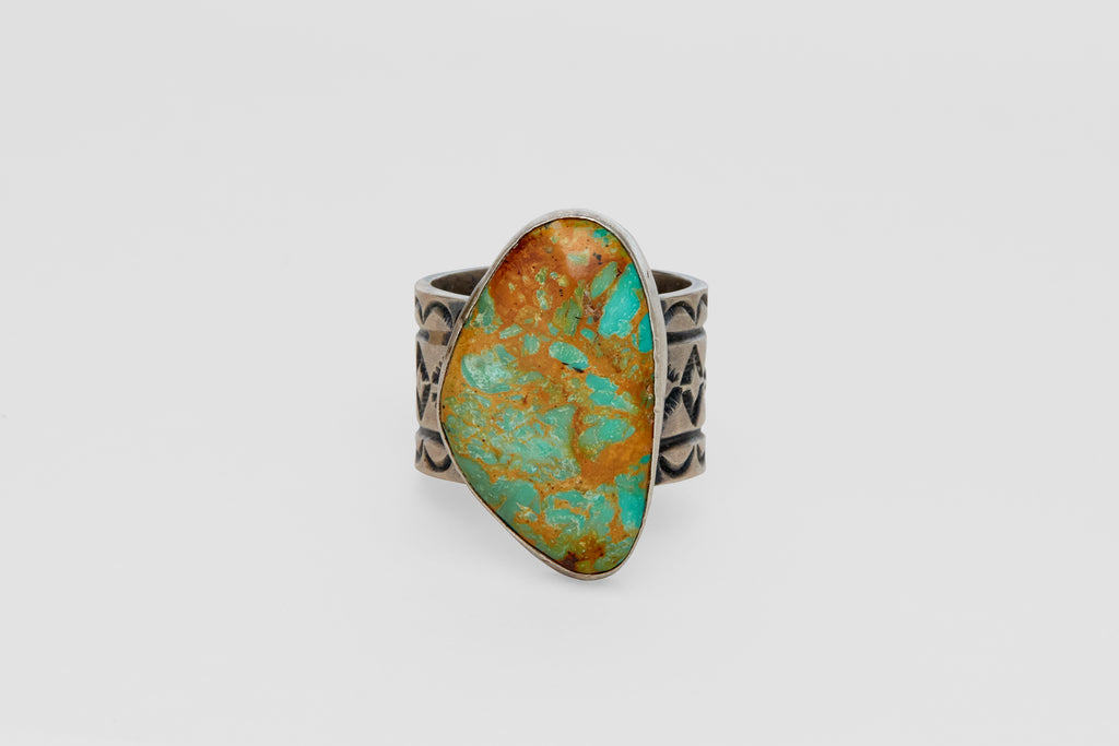 Turquoise Navajo Cigar Band Ring