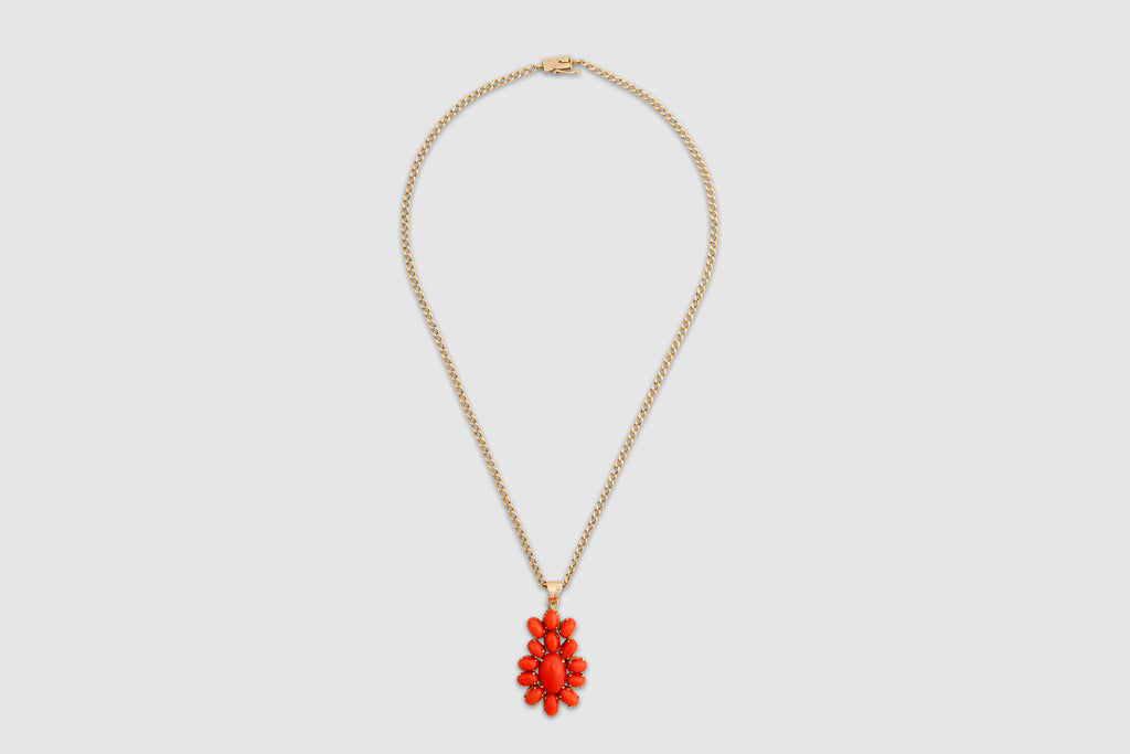 14k Gold & Coral Pendant