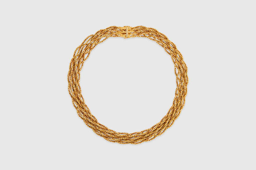 Cartier Multi Strand 18 Carat Gold Necklace