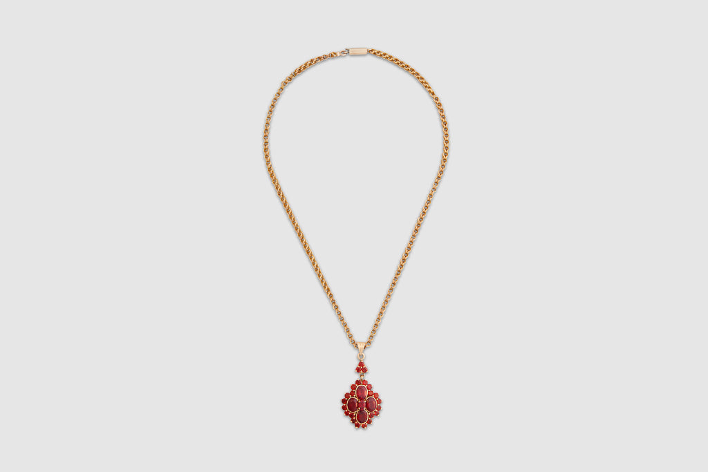 14k Gold & Garnet Pendant Necklace