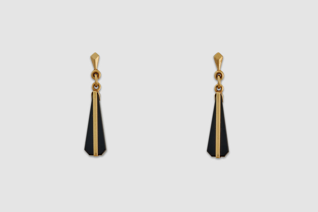 14 Carat Onyx Drop Earrings