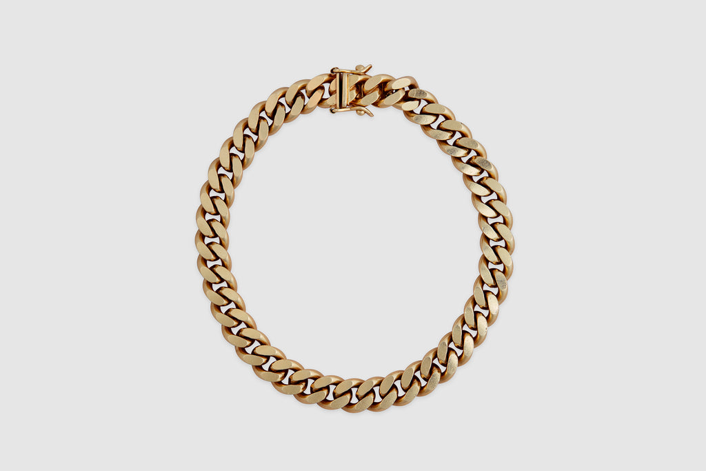 14k Green Gold Soft Curb Link Bracelet