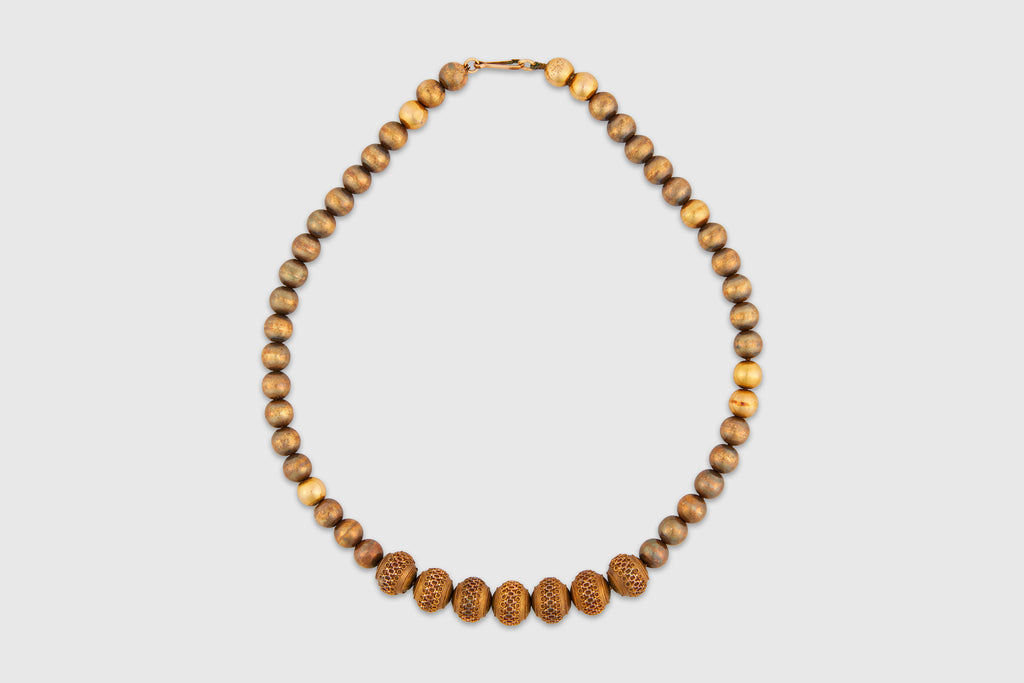 High Carat Gold Bead Necklace