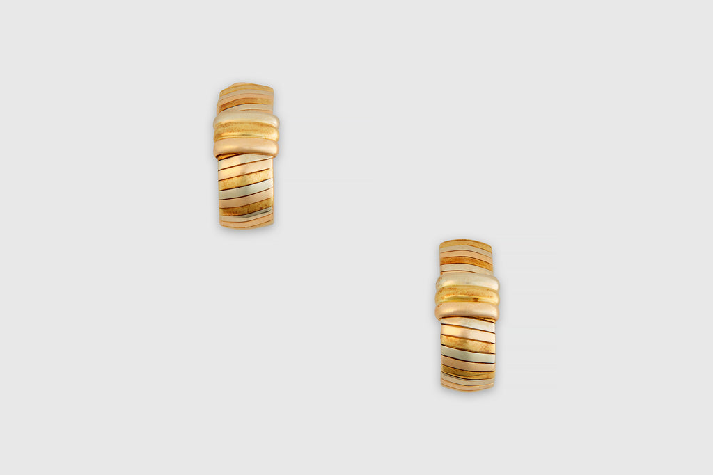 18k Cartier Tri-Colour Turbogas Earrings