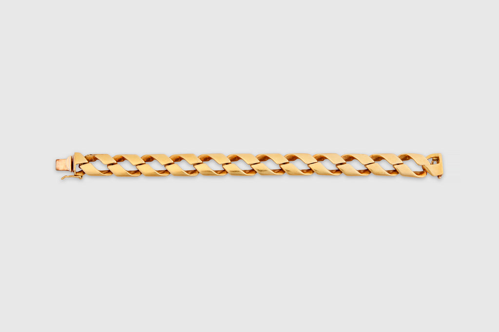 18 Carat Flat Braided Bracelet