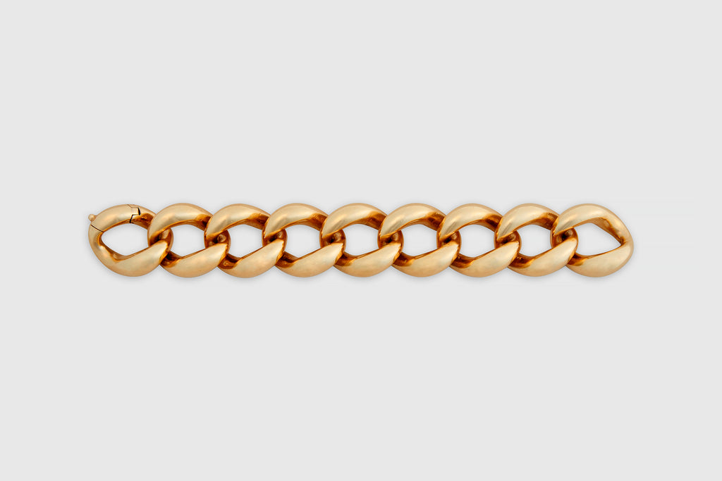 14k Large Open Curb Link Bracelet
