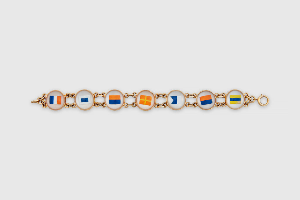 14 Carat Cartier Essex Crystal Dearest Nautical Bracelet