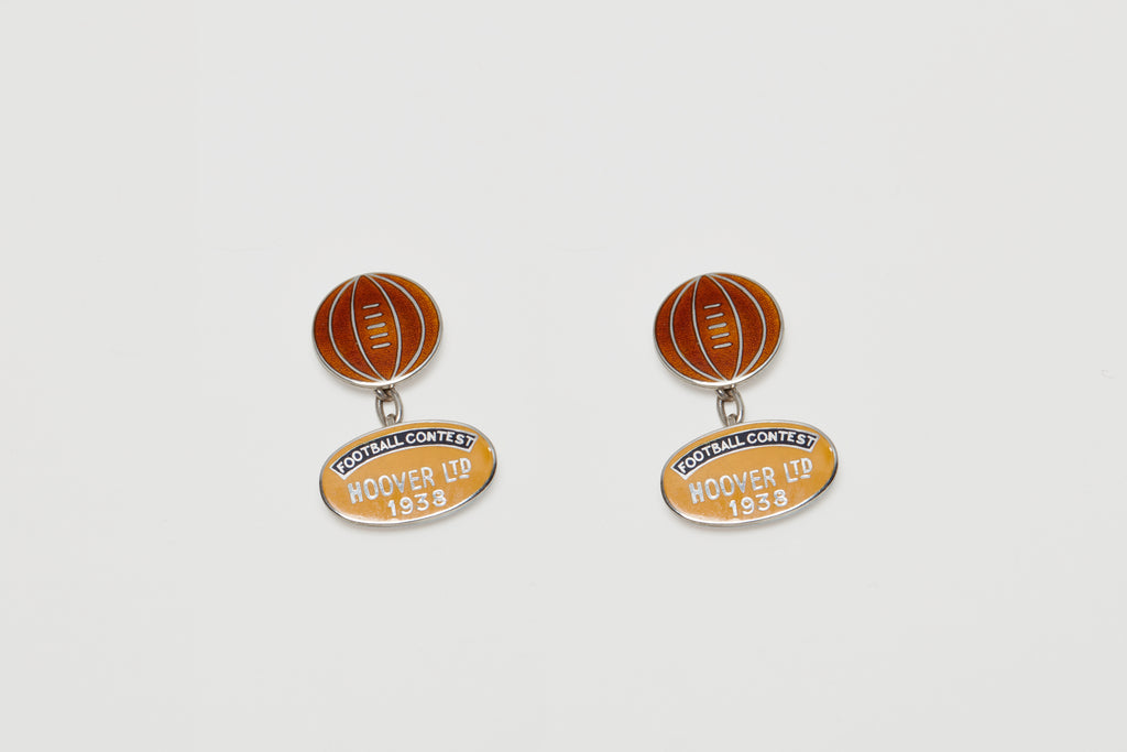 Enamel Football Cufflinks