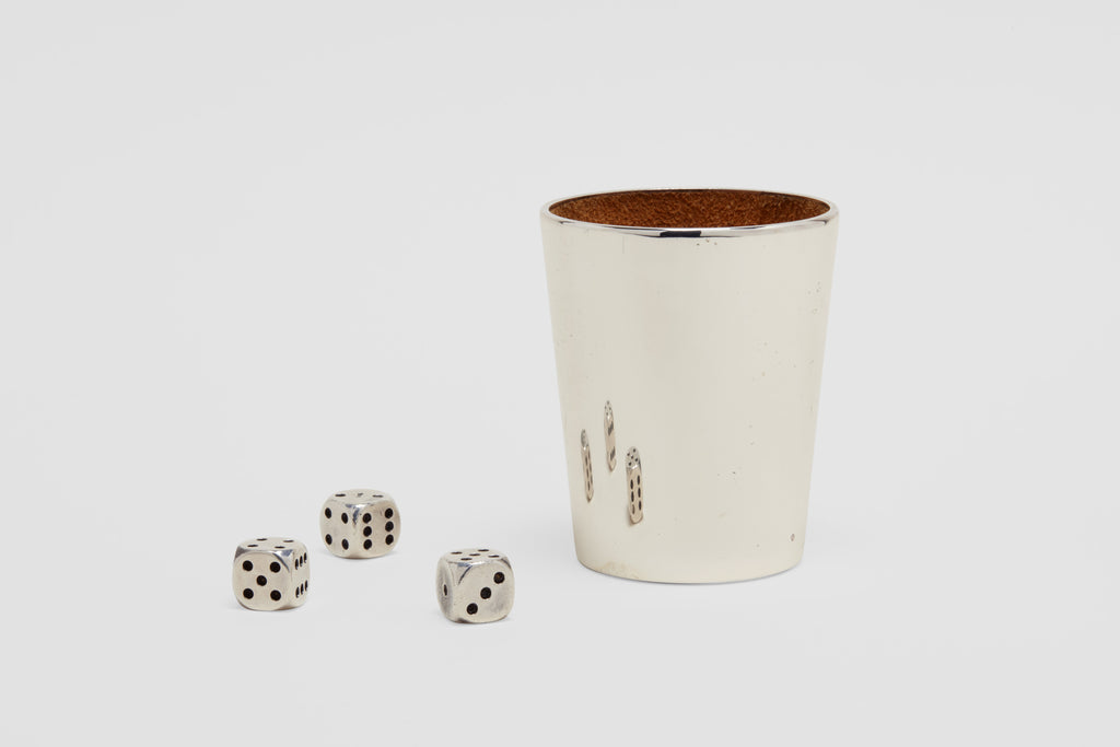 Sterling Silver Dice & Cup