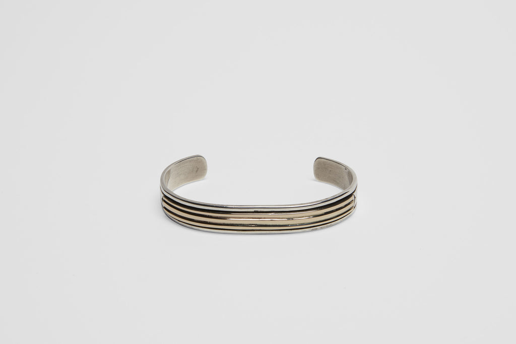 Narrow Sterling & Gold Cuff